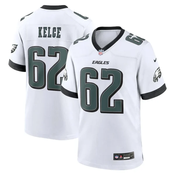Jason kelce philadelphia eagles nike white game jersey White