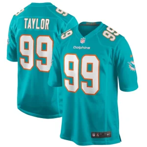 Jason taylor miami dolphins nike game retired player jersey Aqua
