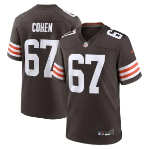 Javion cohen cleveland browns nike team game jersey Brown