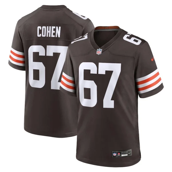 Javion cohen cleveland browns nike team game jersey Brown