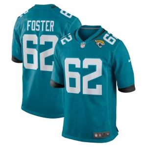 Javon foster jacksonville jaguars nike team game jersey Teal