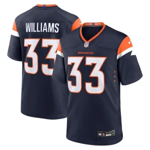 Javonte williams denver broncos nike mile high collection alternate game jersey Navy