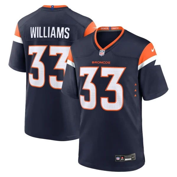 Javonte williams denver broncos nike mile high collection alternate game jersey Navy