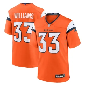 Javonte williams denver broncos nike mile high collection game jersey Orange