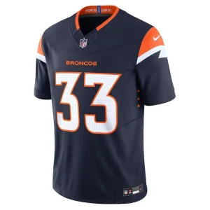 Javonte williams denver broncos nike mile high collection vapor f.u.s.e. limited jersey Navy M