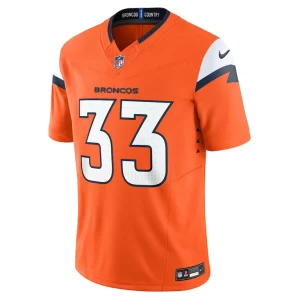 Javonte williams denver broncos nike mile high collection vapor f.u.s.e. limited jersey Orange M