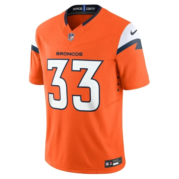 Javonte williams denver broncos nike mile high collection vapor f.u.s.e. limited jersey Orange M
