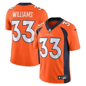 Javonte williams denver broncos nike vapor untouchable limited jersey Orange