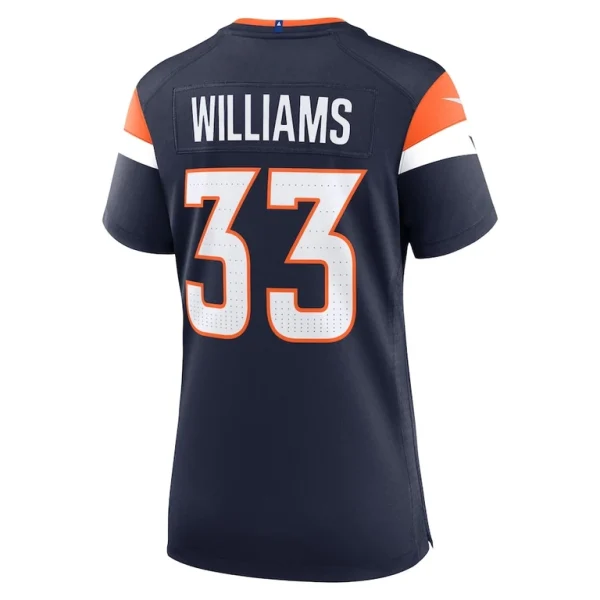 Javonte williams denver broncos nike womens mile high collection alternate game jersey Navy L