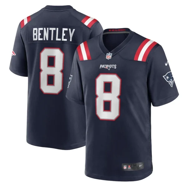 Jawhaun bentley new england patriots nike game player jersey Navy