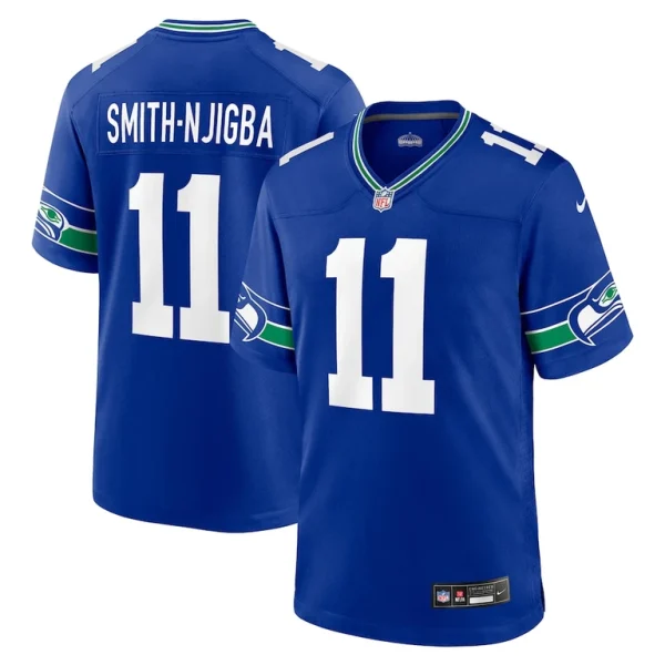 Jaxon smith njigba seattle seahawks nike throwback player game jersey Royal
