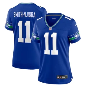 Jaxon smith njigba seattle seahawks nike womens throwback player game jersey Royal