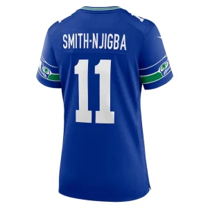 Jaxon smith njigba seattle seahawks nike womens throwback player game jersey Royal L