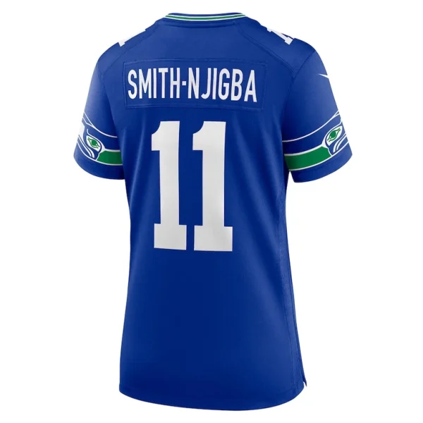 Jaxon smith njigba seattle seahawks nike womens throwback player game jersey Royal L