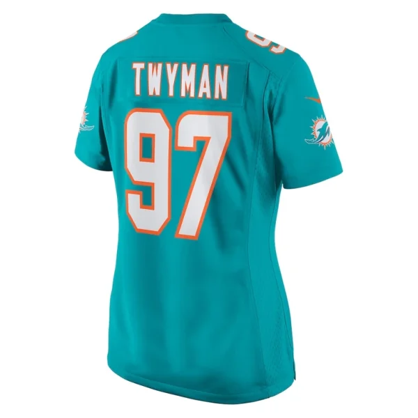 Jaylen twyman miami dolphins nike womens home game player jersey Aqua L