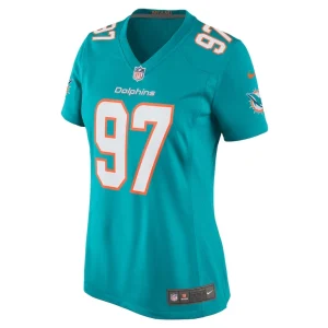Jaylen twyman miami dolphins nike womens home game player jersey Aqua M