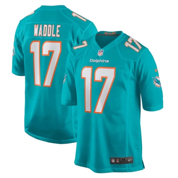 Jaylen waddle miami dolphins nike game player jersey Aqua