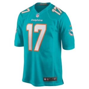 Jaylen waddle miami dolphins nike game player jersey Aqua M
