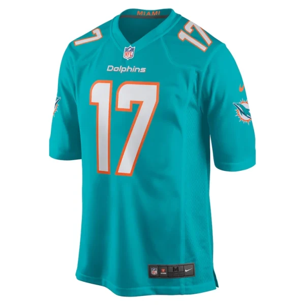 Jaylen waddle miami dolphins nike game player jersey Aqua M