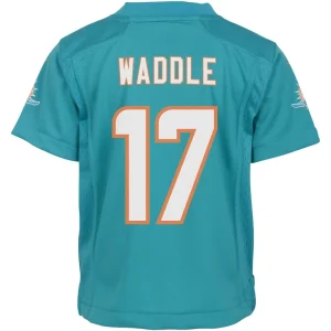 Jaylen waddle miami dolphins nike infant player game jersey Aqua 24 MO