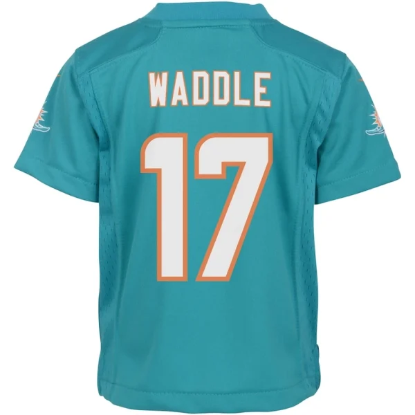 Jaylen waddle miami dolphins nike infant player game jersey Aqua 24 MO