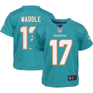 Jaylen waddle miami dolphins nike preschool game jersey Aqua