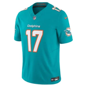Jaylen waddle miami dolphins nike vapor f.u.s.e. limited jersey Aqua M
