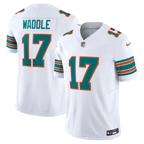 Jaylen waddle miami dolphins nike vapor f.u.s.e. limited jersey White
