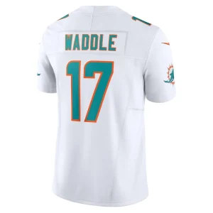 Jaylen waddle miami dolphins nike vapor f.u.s.e. limited jersey White L
