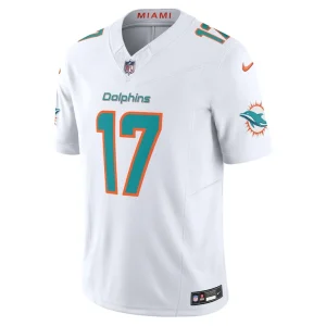 Jaylen waddle miami dolphins nike vapor f.u.s.e. limited jersey White M