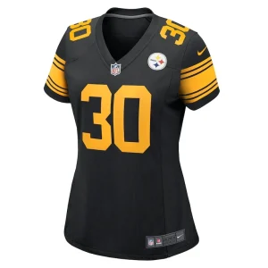 Jaylen warren pittsburgh steelers nike womens alternate game jersey Black M