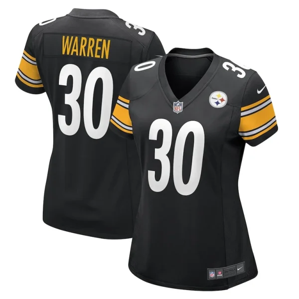 Jaylen warren pittsburgh steelers nike womens game player jersey Black