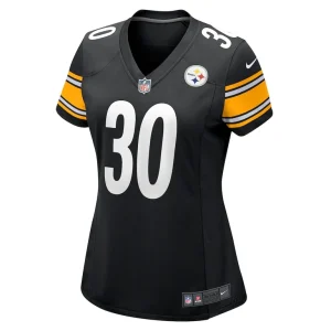 Jaylen warren pittsburgh steelers nike womens game player jersey Black M