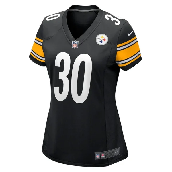 Jaylen warren pittsburgh steelers nike womens game player jersey Black M
