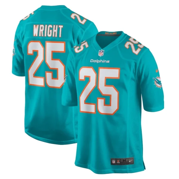 Jaylen wright miami dolphins nike game jersey Aqua