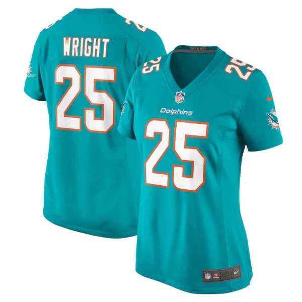 Jaylen wright miami dolphins nike womens game jersey Aqua
