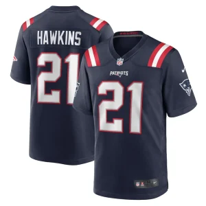 Jaylinn hawkins new england patriots nike game jersey Navy