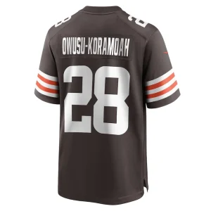 Jeremiah owusu koramoah cleveland browns nike game player jersey Brown L