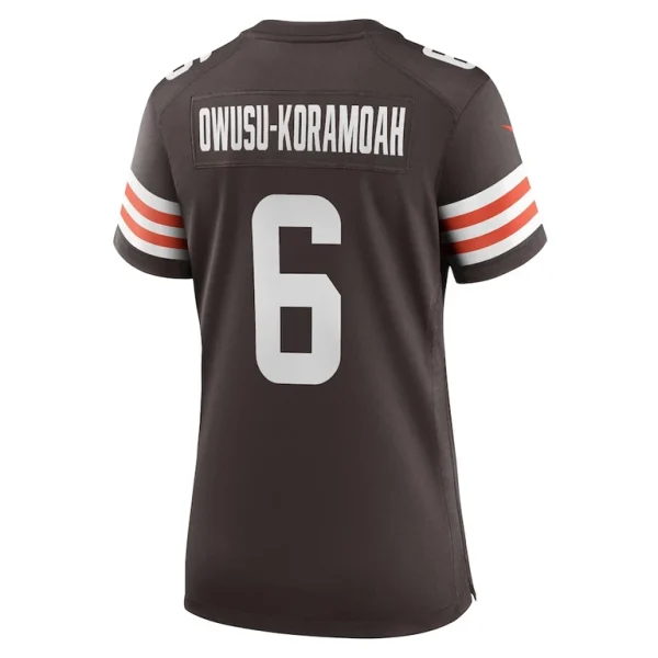 Jeremiah owusu koramoah cleveland browns nike womens team game jersey Brown L