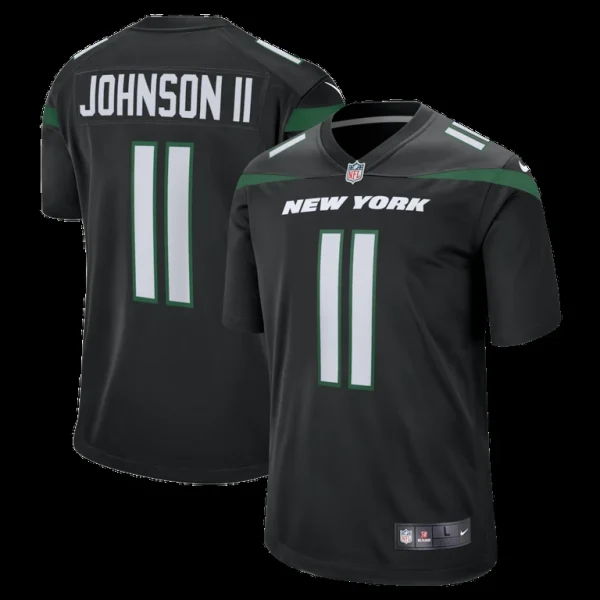 Jermaine johnson ii new york jets nike alternate game jersey Stealth black