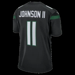 Jermaine johnson ii new york jets nike alternate game jersey Stealth black L