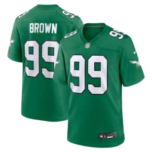 Jerome brown philadelphia eagles nike alternate game jersey Kelly green