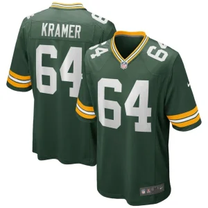 Jerry kramer green bay packers nike game retired player jersey Green