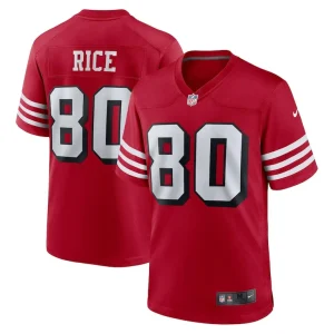 Jerry rice san francisco 49ers nike retired alternate game jersey Scarlet