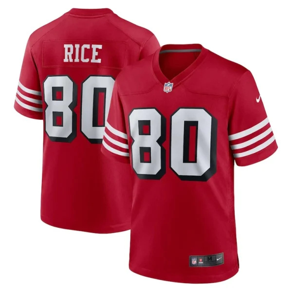 Jerry rice san francisco 49ers nike retired alternate game jersey Scarlet