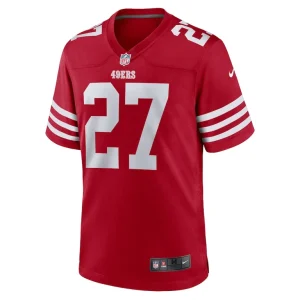 Jiayir brown san francisco 49ers nike team game jersey Scarlet M