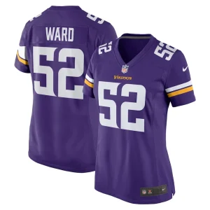 Jihad ward minnesota vikings nike womens team game jersey Purple