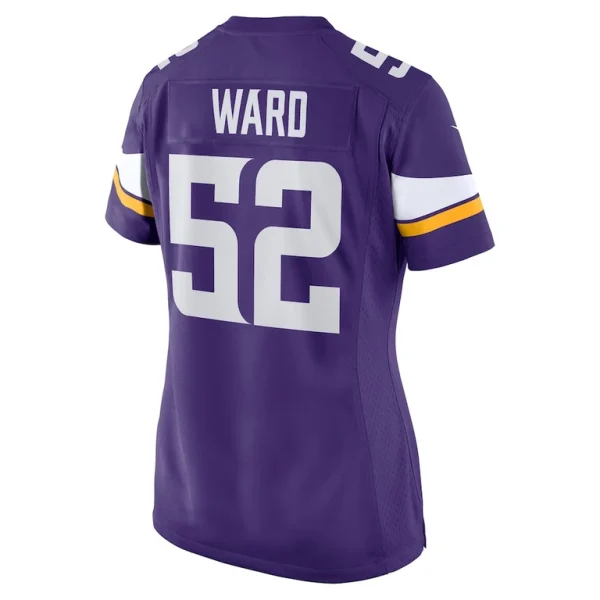 Jihad ward minnesota vikings nike womens team game jersey Purple L