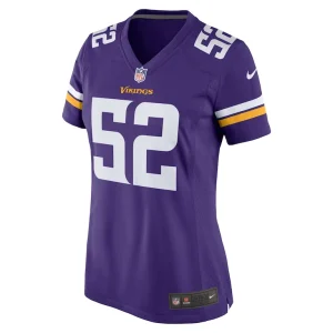 Jihad ward minnesota vikings nike womens team game jersey Purple M