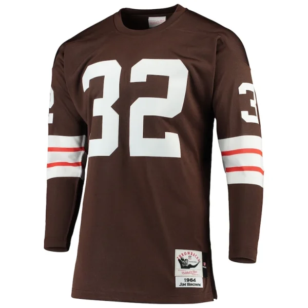 Jim brown cleveland browns 1964 mitchell ness authentic throwback retired player jersey Brown 40